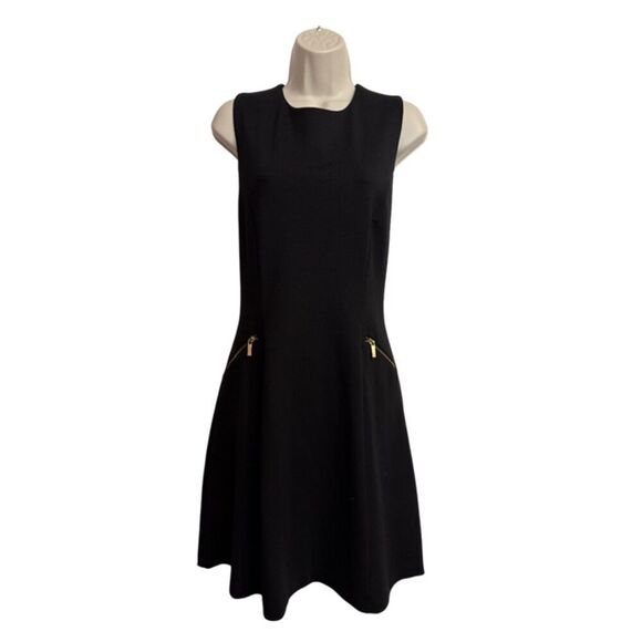 Sharagano Black Fit & Flare Sleeveless Dress Aize 8 - Picture 2 of 11